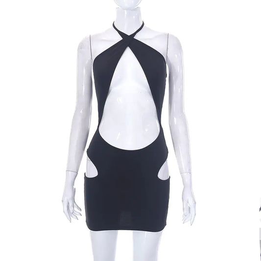 Backless Baddie Cut-Out Mini Dress